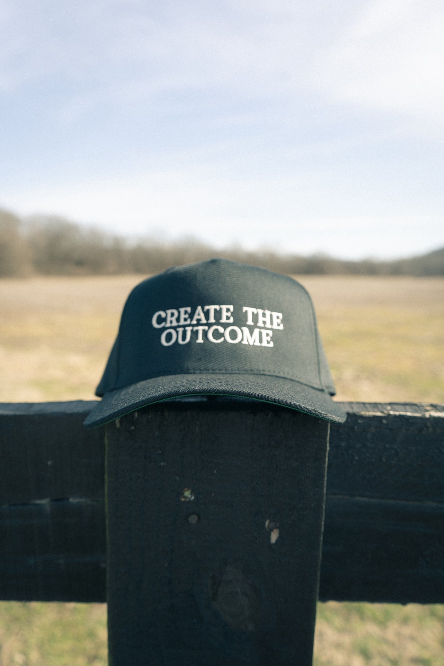 Black Create The Outcome Hat image 0