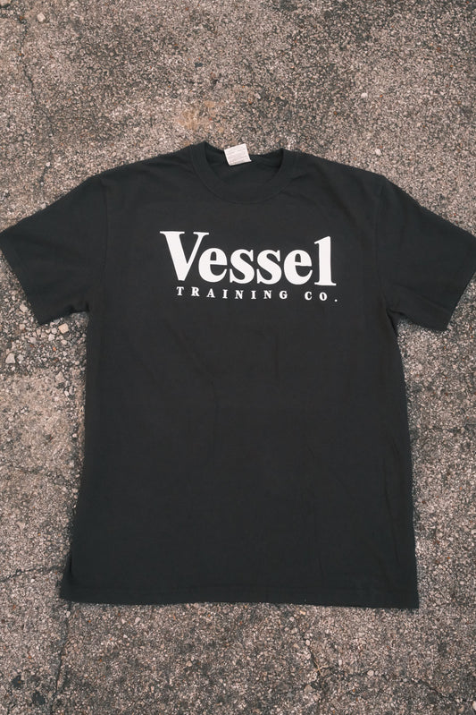 BLACK VINTAGE SHIRT - FRONT AND BACK